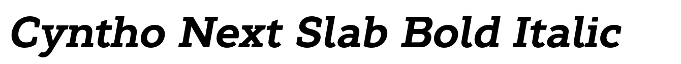 Cyntho Next Slab Bold Italic
